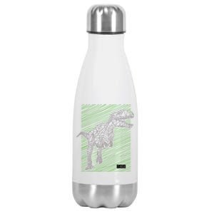 T Rex Illustration Stainless Steel Insulated Water Bottle