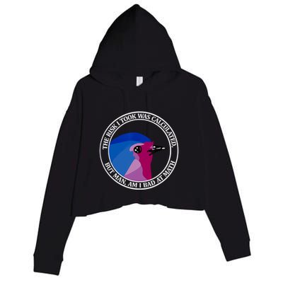 The Risk I Took Was Calculated But Man Am I Bad At Math Crop Fleece Hoodie