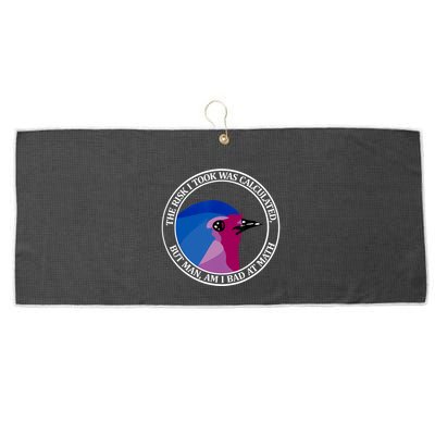 The Risk I Took Was Calculated But Man Am I Bad At Math Large Microfiber Waffle Golf Towel