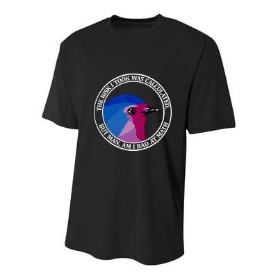 The Risk I Took Was Calculated But Man Am I Bad At Math Youth Performance Sprint T-Shirt