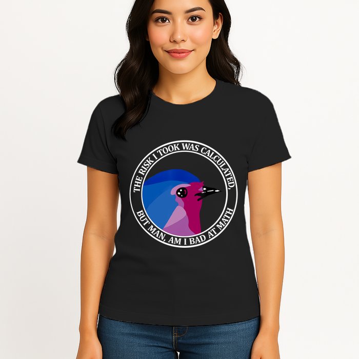 The Risk I Took Was Calculated But Man Am I Bad At Math Womens T-Shirt