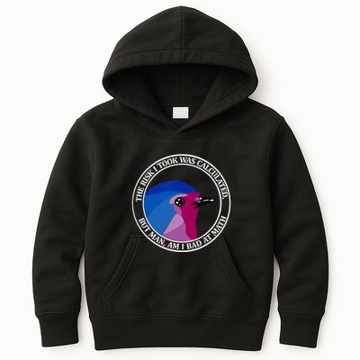 The Risk I Took Was Calculated But Man Am I Bad At Math Kids Hoodie