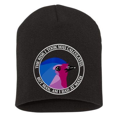 The Risk I Took Was Calculated But Man Am I Bad At Math Short Acrylic Beanie