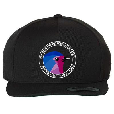 The Risk I Took Was Calculated But Man Am I Bad At Math Wool Snapback Cap