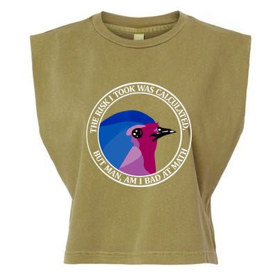 The Risk I Took Was Calculated But Man Am I Bad At Math Garment-Dyed Women's Muscle Tee