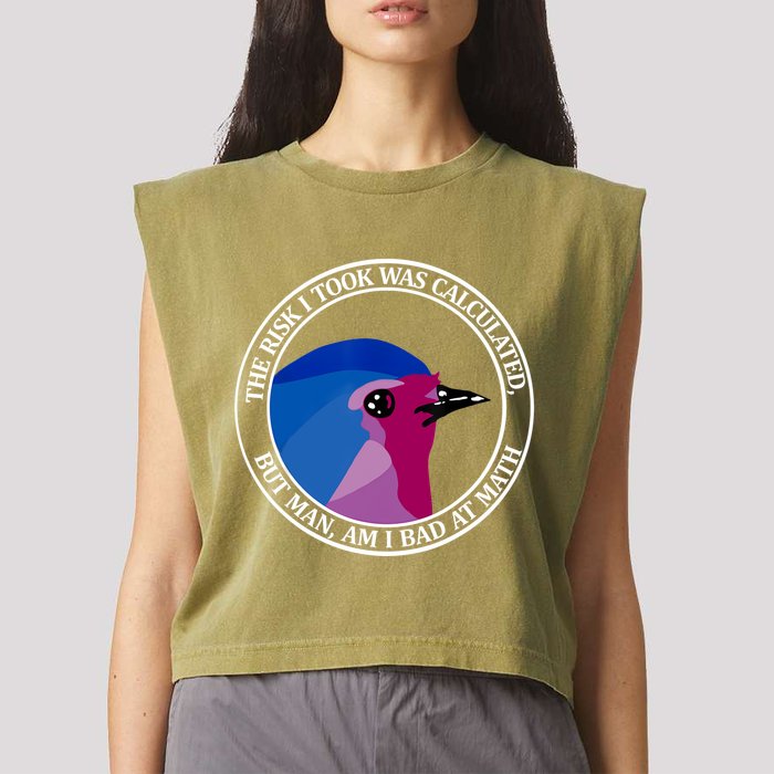 The Risk I Took Was Calculated But Man Am I Bad At Math Garment-Dyed Women's Muscle Tee