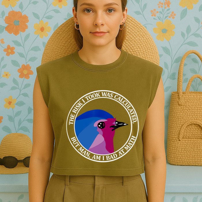 The Risk I Took Was Calculated But Man Am I Bad At Math Garment-Dyed Women's Muscle Tee