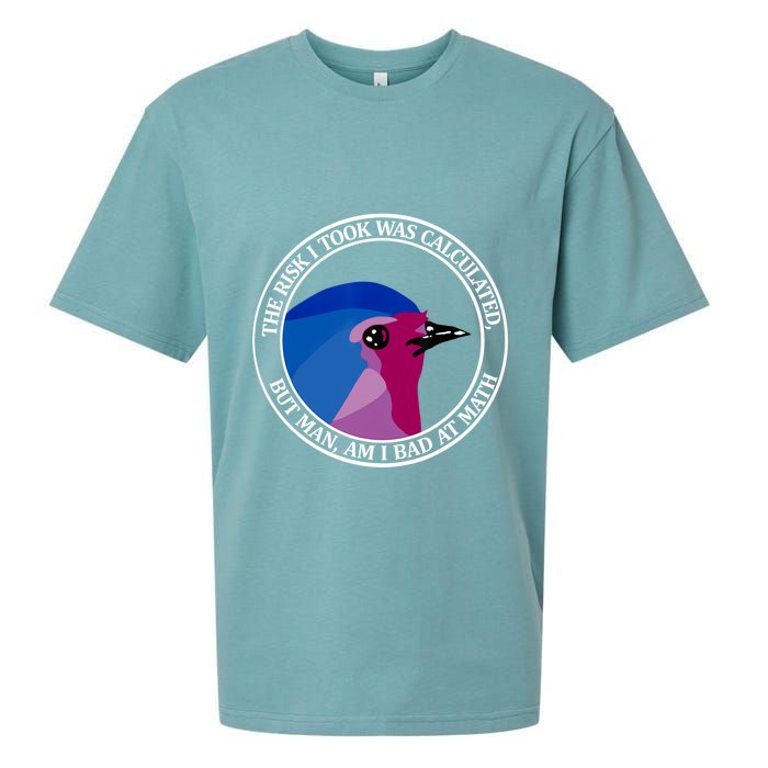 The Risk I Took Was Calculated But Man Am I Bad At Math Sueded Cloud Jersey T-Shirt