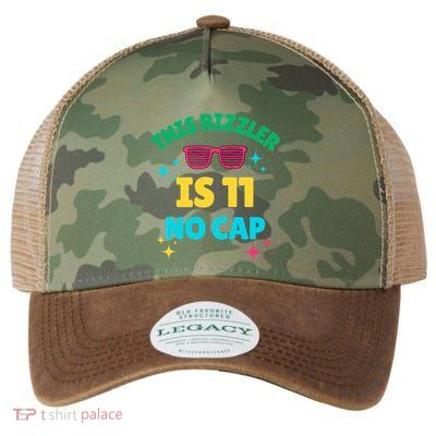 This Rizzler Is 11 Birthday Eleven 11 Birthday Legacy Tie Dye Trucker Hat