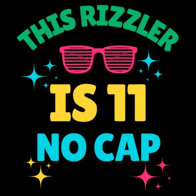 This Rizzler Is 11 Birthday Eleven 11 Birthday T-Shirt