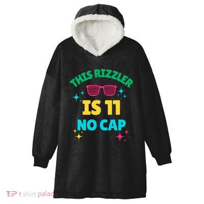 This Rizzler Is 11 Birthday Eleven 11 Birthday Hooded Wearable Blanket