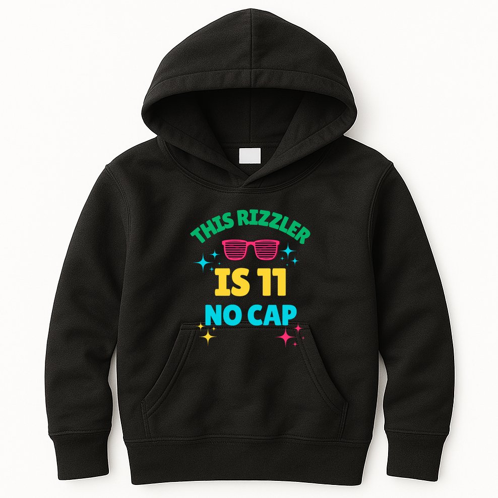 This Rizzler Is 11 Birthday Eleven 11 Birthday Kids Hoodie