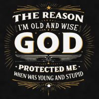 The Reason Im Old and Wise Is Because God Protected Me Ladies PosiCharge Tri-Blend Wicking Tank