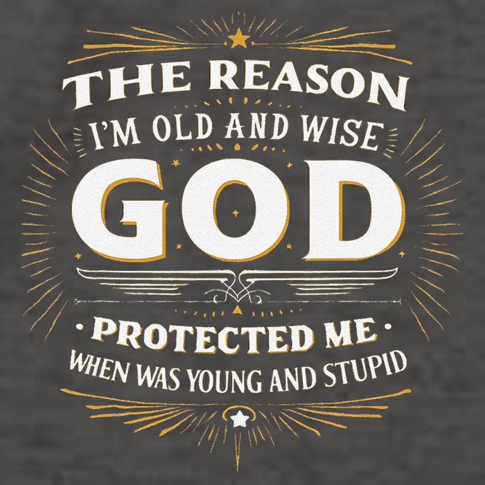 The Reason Im Old and Wise Is Because God Protected Me Vector Backpack