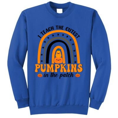 Teacher Rainbow I Teach The Cutest Pumpkins In The Patch Gift Sweatshirt