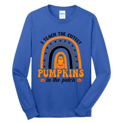 Teacher Rainbow I Teach The Cutest Pumpkins In The Patch Gift Tall Long Sleeve T-Shirt