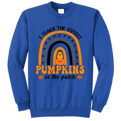 Teacher Rainbow I Teach The Cutest Pumpkins In The Patch Gift Tall Sweatshirt