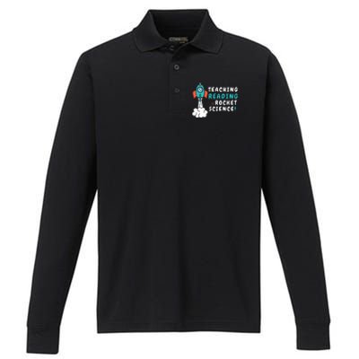 Teaching Reading Is Rocket Science Sped Dyslexia Teacher Performance Long Sleeve Polo