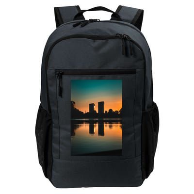 Towers Reflecting In The Pond Premium Daily Commute Backpack