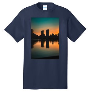 Towers Reflecting In The Pond Premium Tall T-Shirt