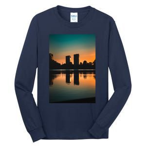 Towers Reflecting In The Pond Premium Tall Long Sleeve T-Shirt