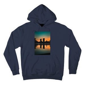 Towers Reflecting In The Pond Premium Tall Hoodie