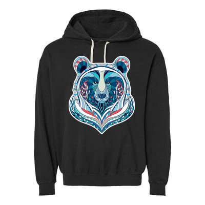 Tribal bear  Garment-Dyed Fleece Hoodie