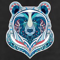 Tribal bear  Adult Drive Performance Visor