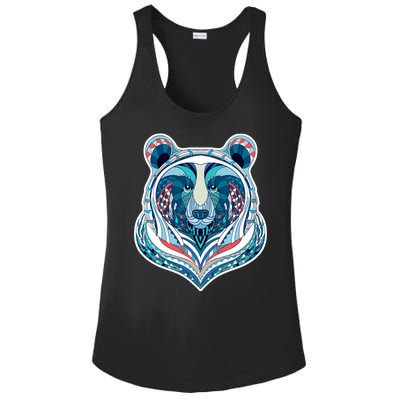 Tribal bear  Ladies PosiCharge Competitor Racerback Tank