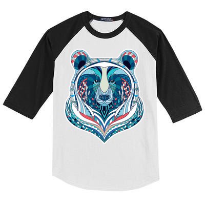 Tribal bear  Kids Colorblock Raglan Jersey