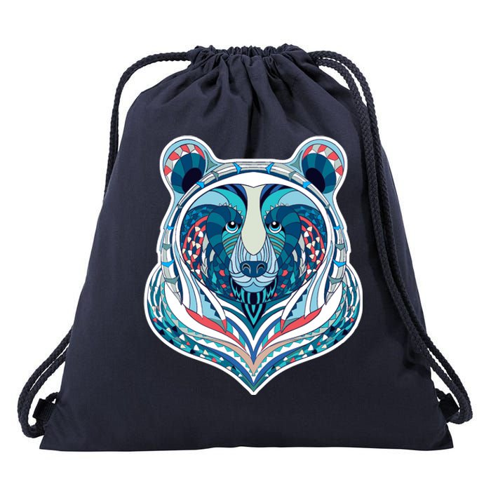 Tribal bear  Drawstring Bag