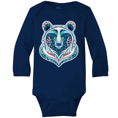 Tribal bear  Baby Long Sleeve Bodysuit