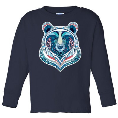 Tribal bear  Toddler Long Sleeve Shirt