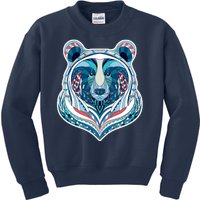 Tribal bear  Kids Sweatshirt