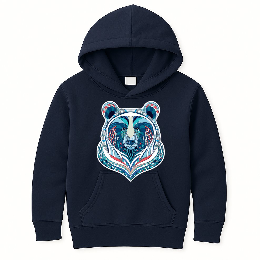 Tribal bear  Kids Hoodie