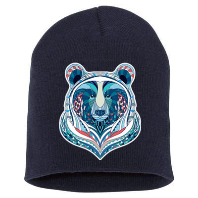 Tribal bear  Short Acrylic Beanie