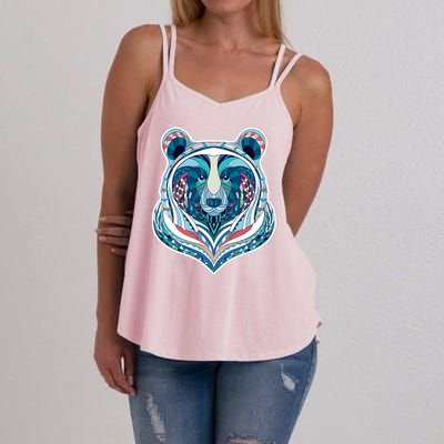 Tribal bear  Women's Strappy Tank