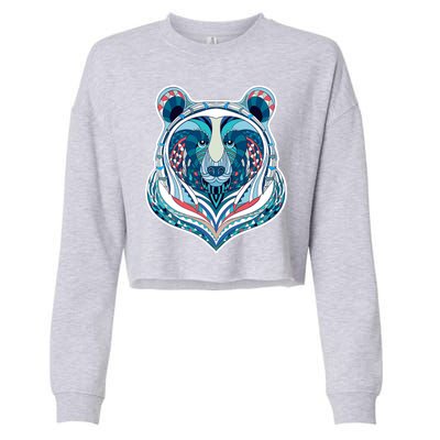 Tribal bear  Cropped Pullover Crew