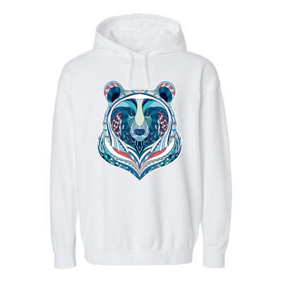 Tribal bear  Garment-Dyed Fleece Hoodie