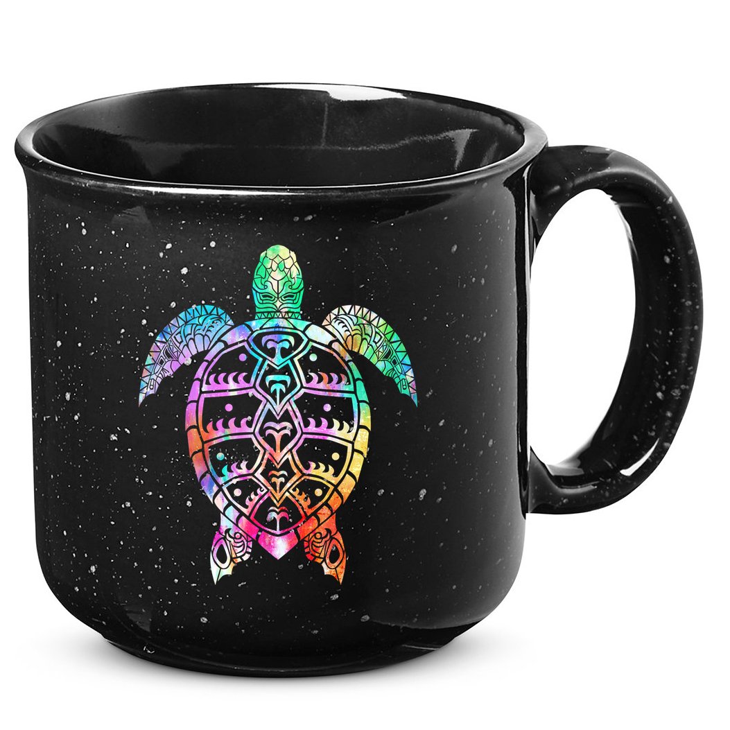 Tribal Colorful Turtle 15oz Campfire Ceramic Mug