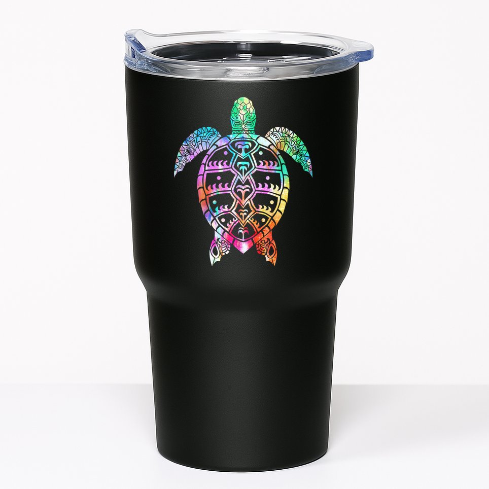 Tribal Colorful Turtle Tumbler