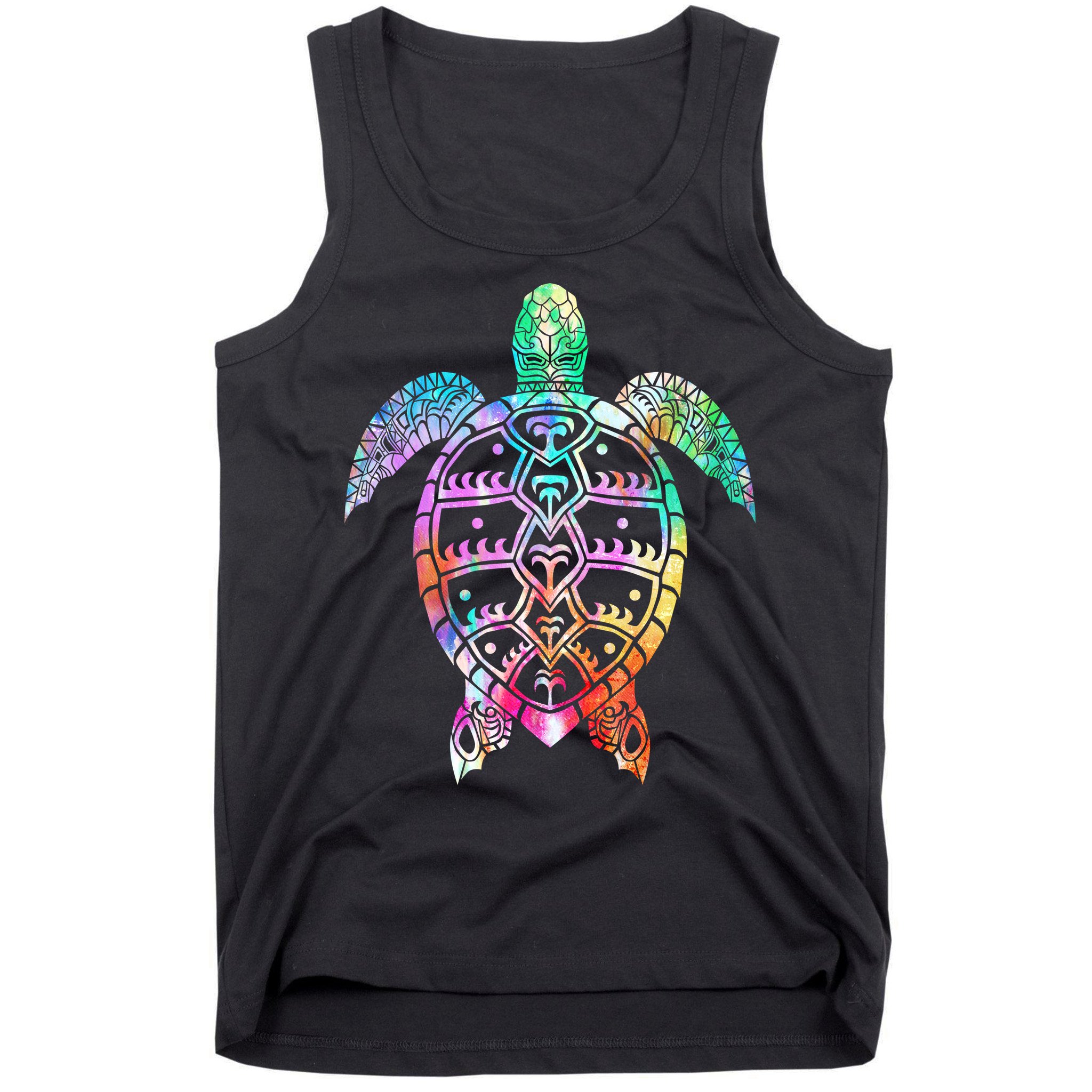 Tribal Colorful Turtle Tank Top