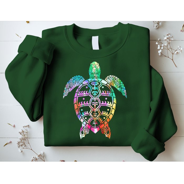 Tribal Colorful Turtle Sweatshirt