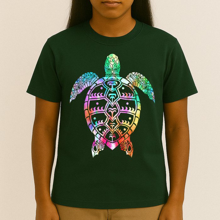 Tribal Colorful Turtle T-Shirt
