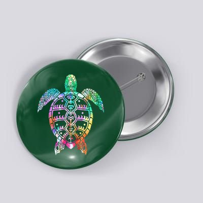 Tribal Colorful Turtle Button