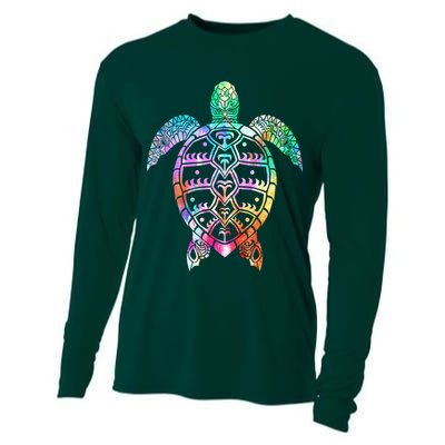 Tribal Colorful Turtle Cooling Performance Long Sleeve Crew
