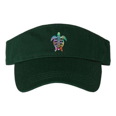 Tribal Colorful Turtle Valucap Bio-Washed Visor