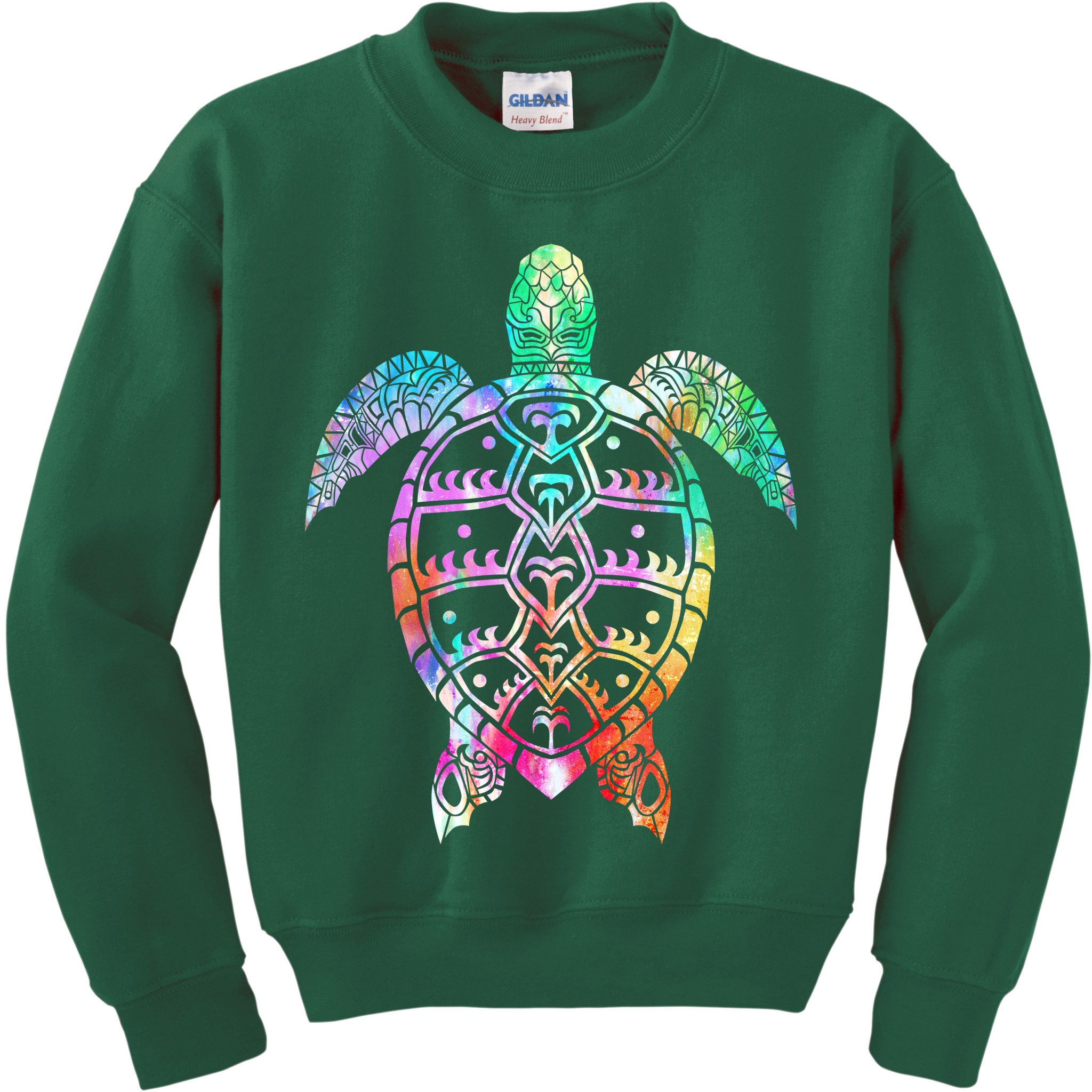 Tribal Colorful Turtle Kids Sweatshirt