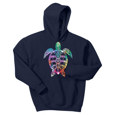 Tribal Colorful Turtle Kids Hoodie