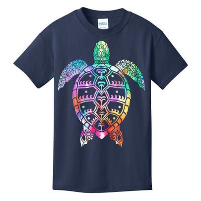 Tribal Colorful Turtle Kids T-Shirt